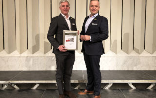 Preisübergabe Produkt des Jahres 2018 an Gepadi-Mitarbeiter