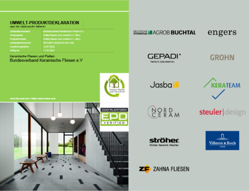 Umweltproduktdeklarationen für nachhaltiges BauenDeutsche Fliesenhersteller im BKF erzielen in erneutem Verifizierungsverfahren die europaweit beste Umwelt-Performance
